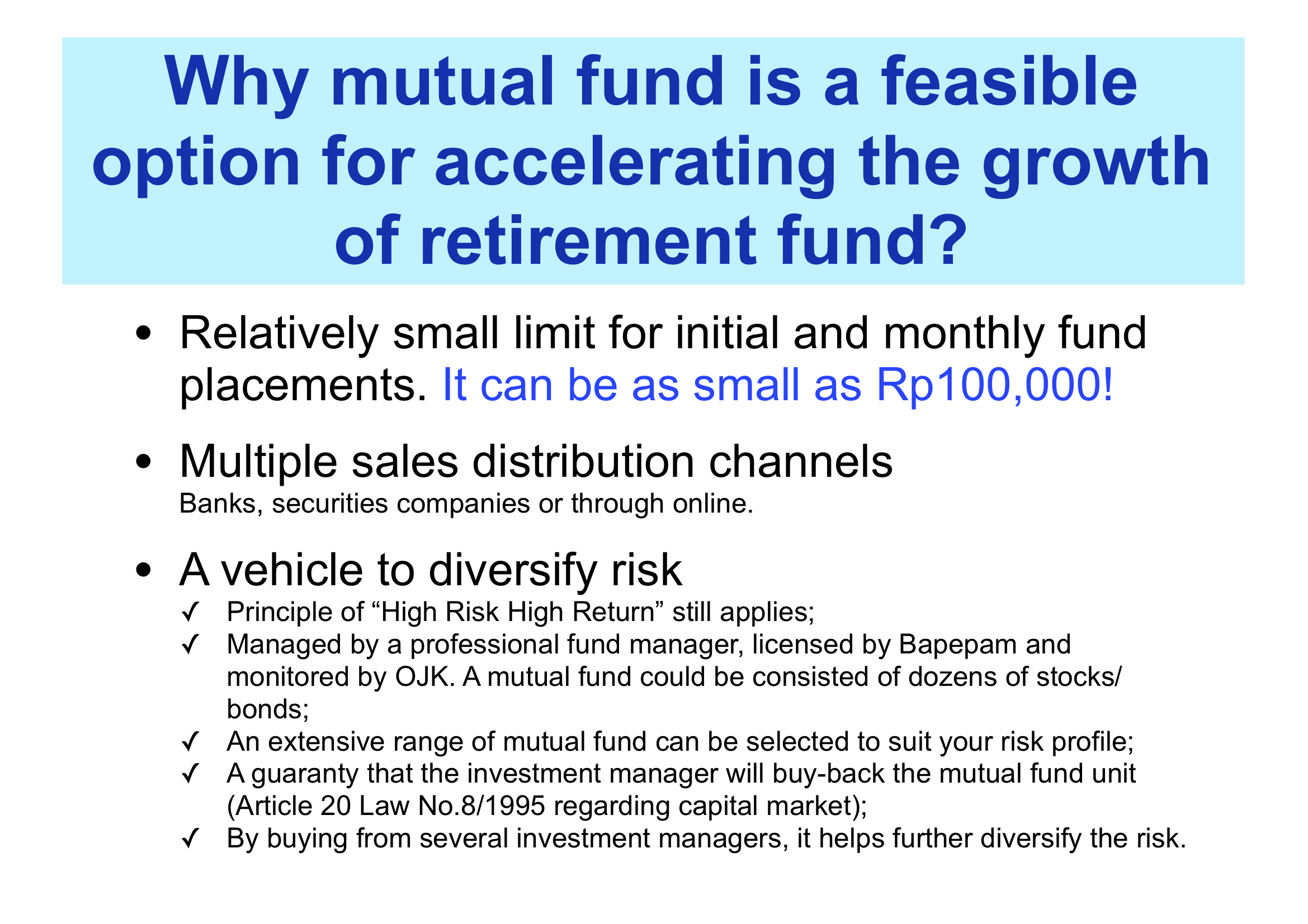 Why Mutual Fund is a Feasible Option for Accelerating the Growth of Retirement Fund