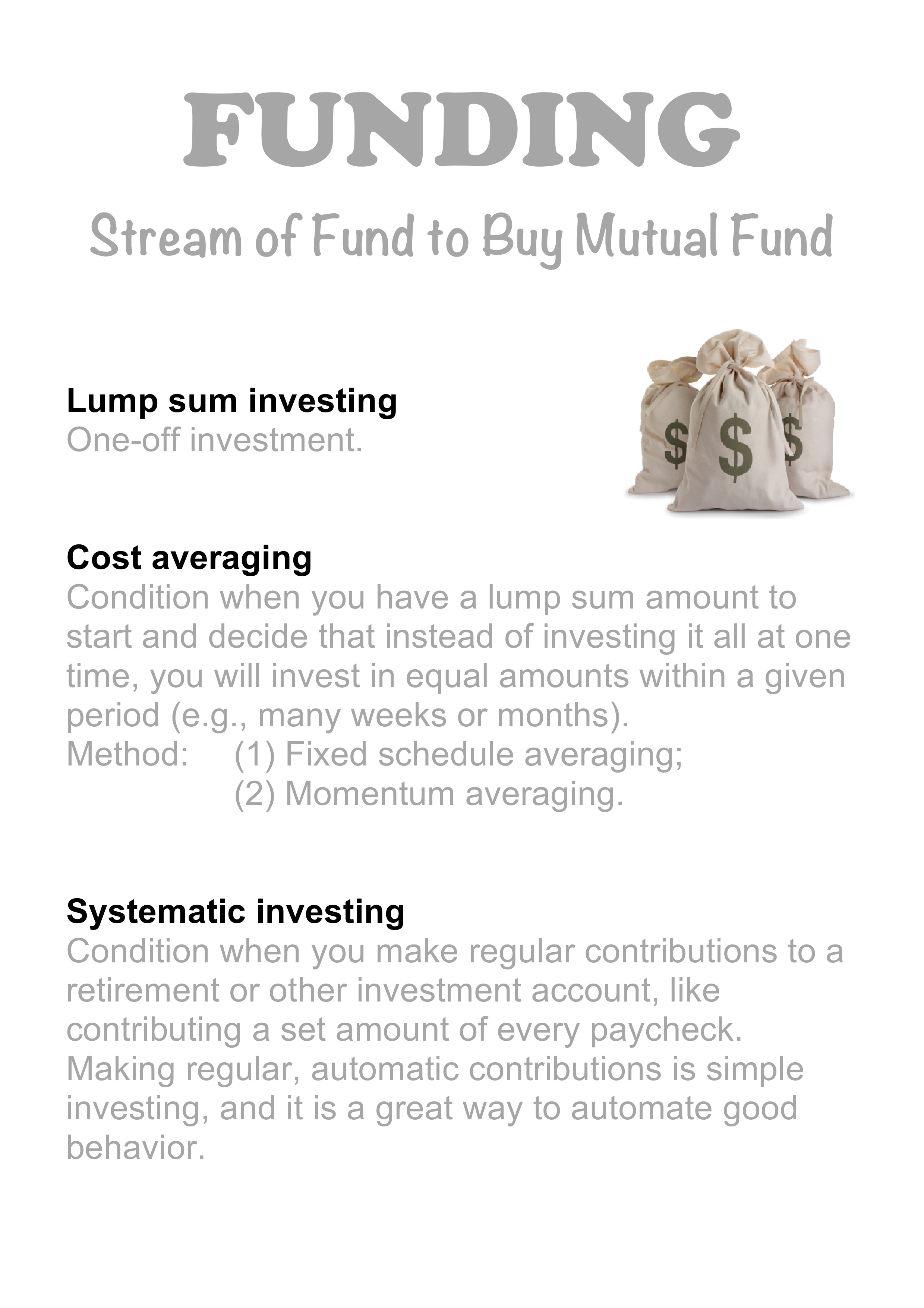 Funding: Stream of Fund to Buy Mutual Fund