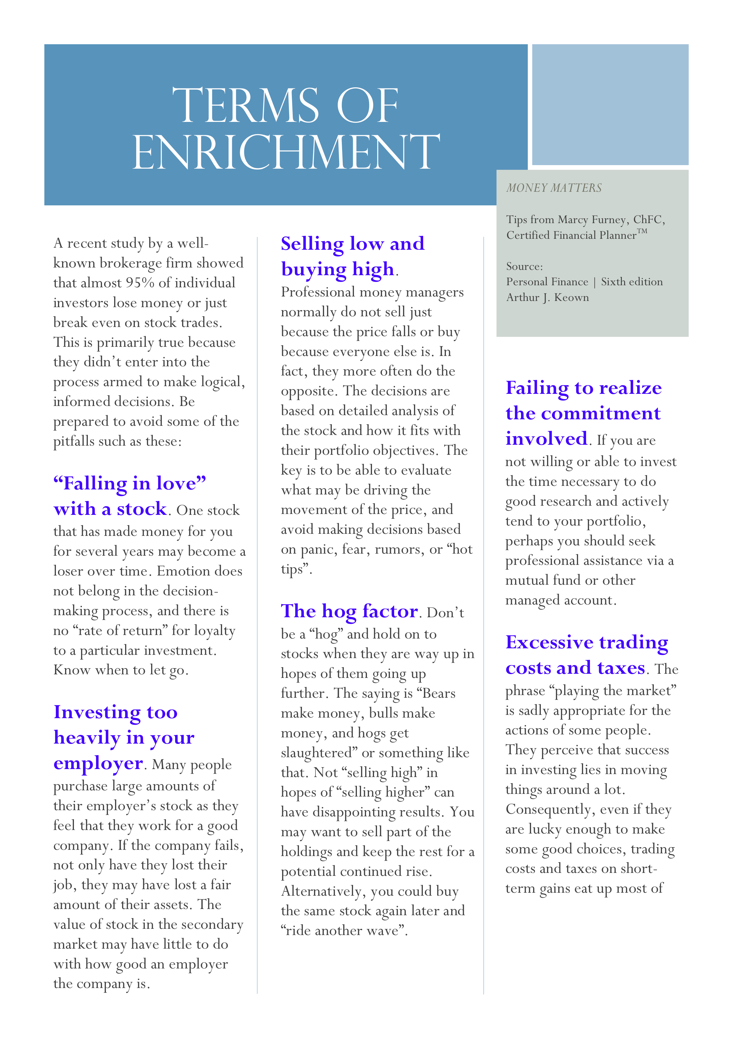 Terms of Enrichment