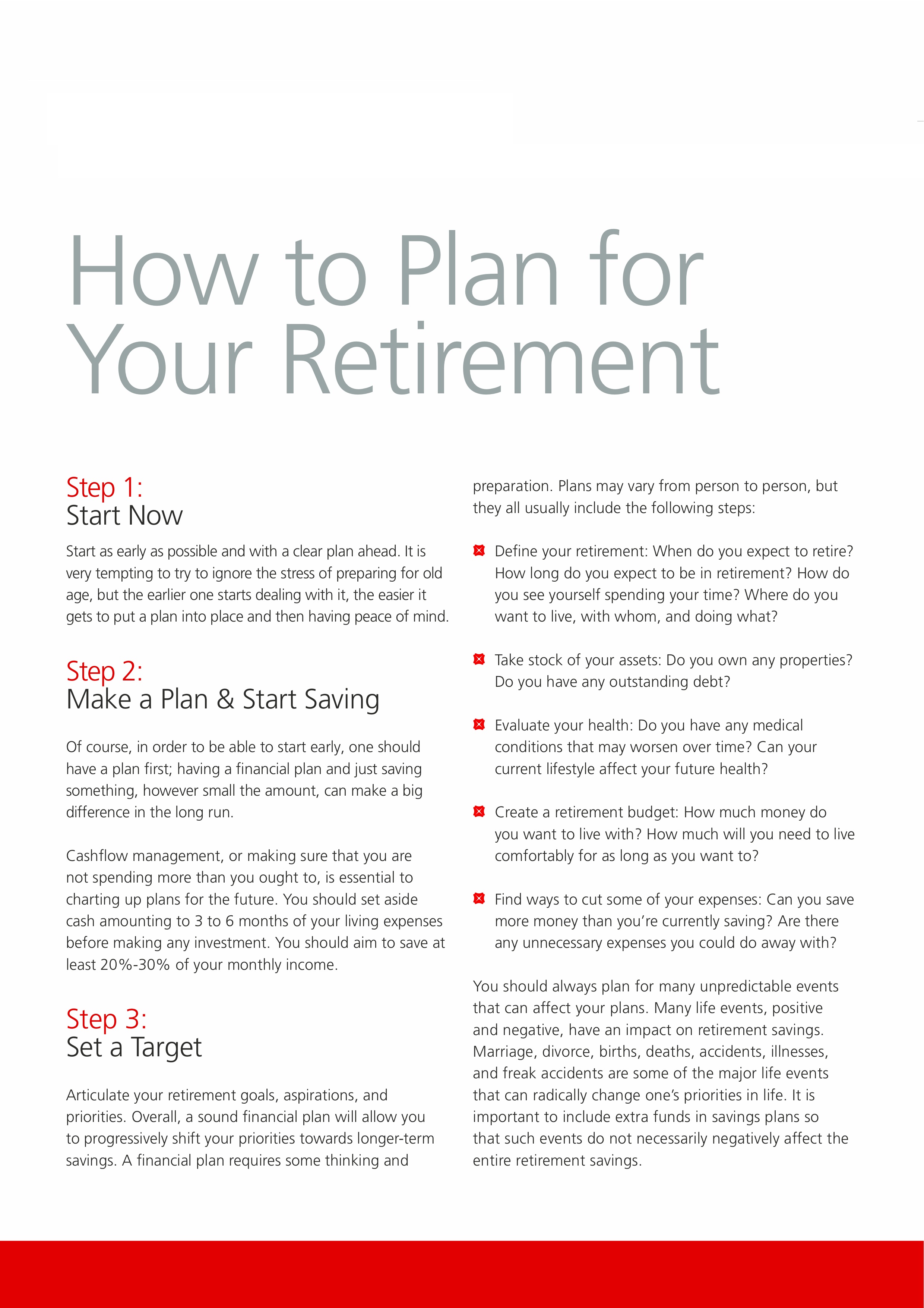 How to Plan for Your Retirement